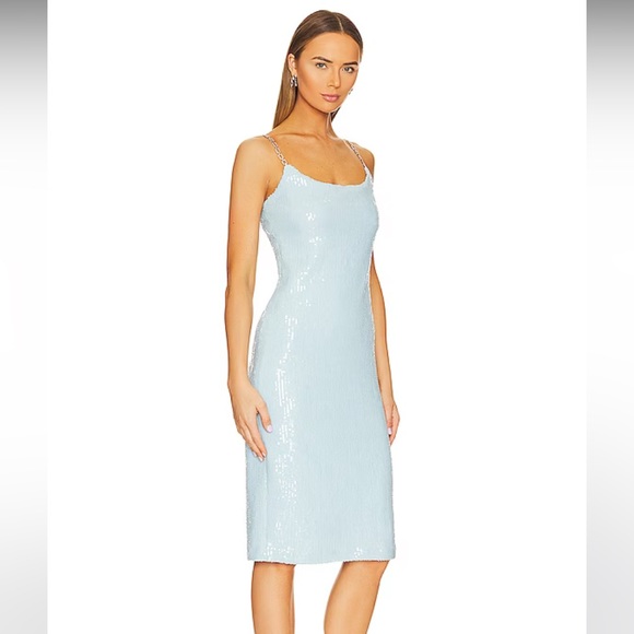 Amanda Uprichard Dresses & Skirts - Amanda Uprichard baby blue sequin dress NWOT size small